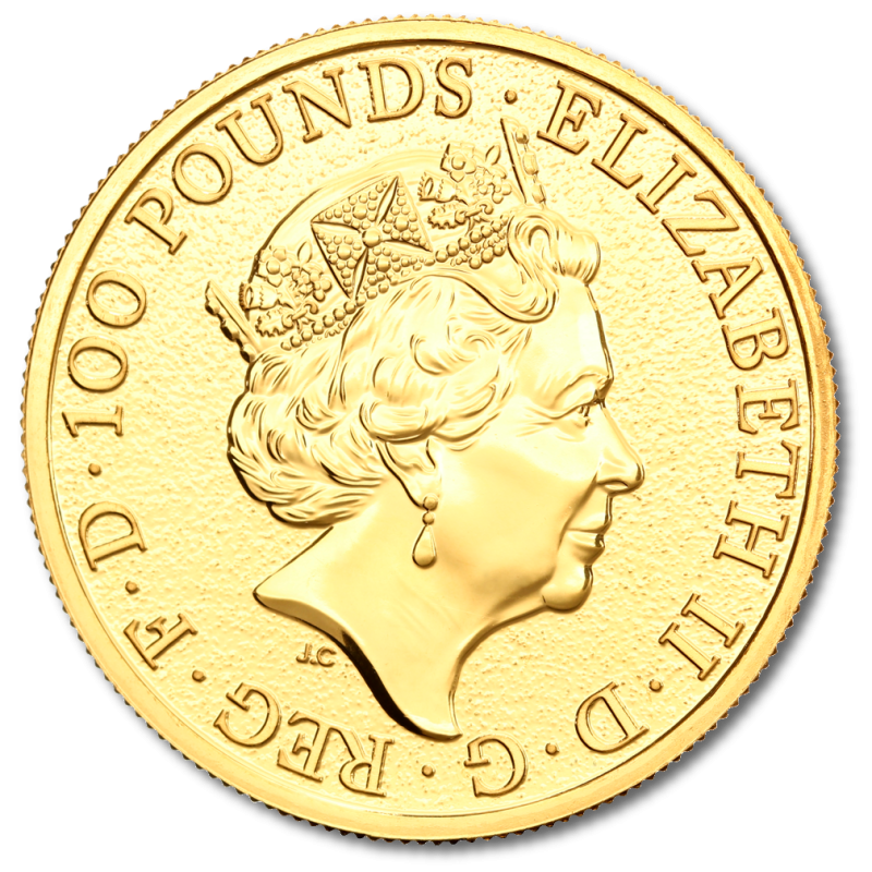 1 oz Queen's Beasts Lion | Gold | 2016(Back) 1 oz Queen's Beasts Lion | Gold | 2016(Back)