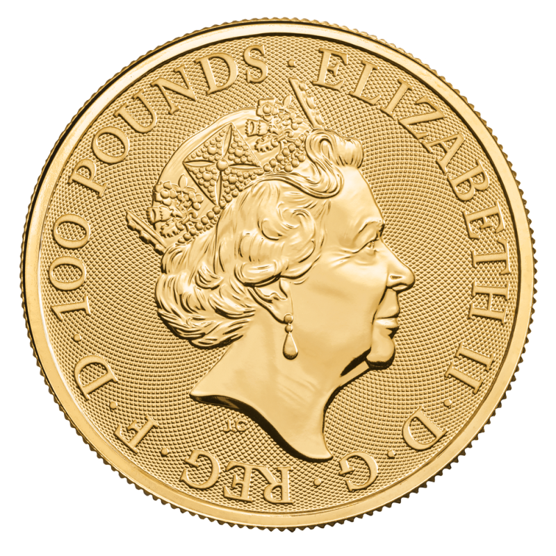 1 oz Queen's Beasts Black Bull Gold Coin (2018)(Back) 1 oz Queen's Beasts Black Bull Gold Coin (2018)(Back)