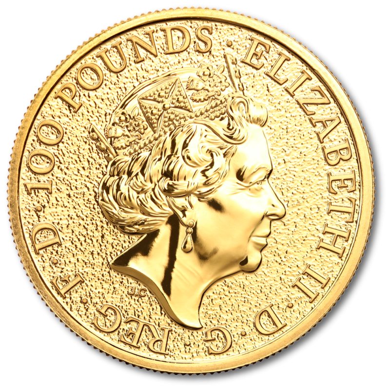 1 oz Queen's Beasts Griffin | Gold | 2017(Back) 1 oz Queen's Beasts Griffin | Gold | 2017(Back)