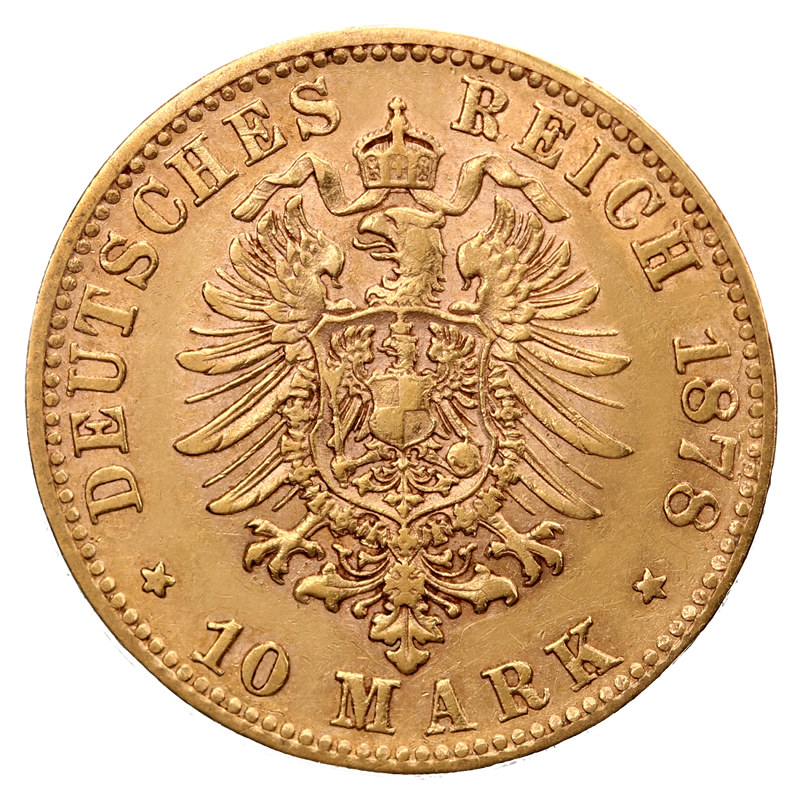 10 Mark King Karl Wurttemberg | Gold | 1864-1891(Back) 10 Mark King Karl Wurttemberg | Gold | 1864-1891(Back)