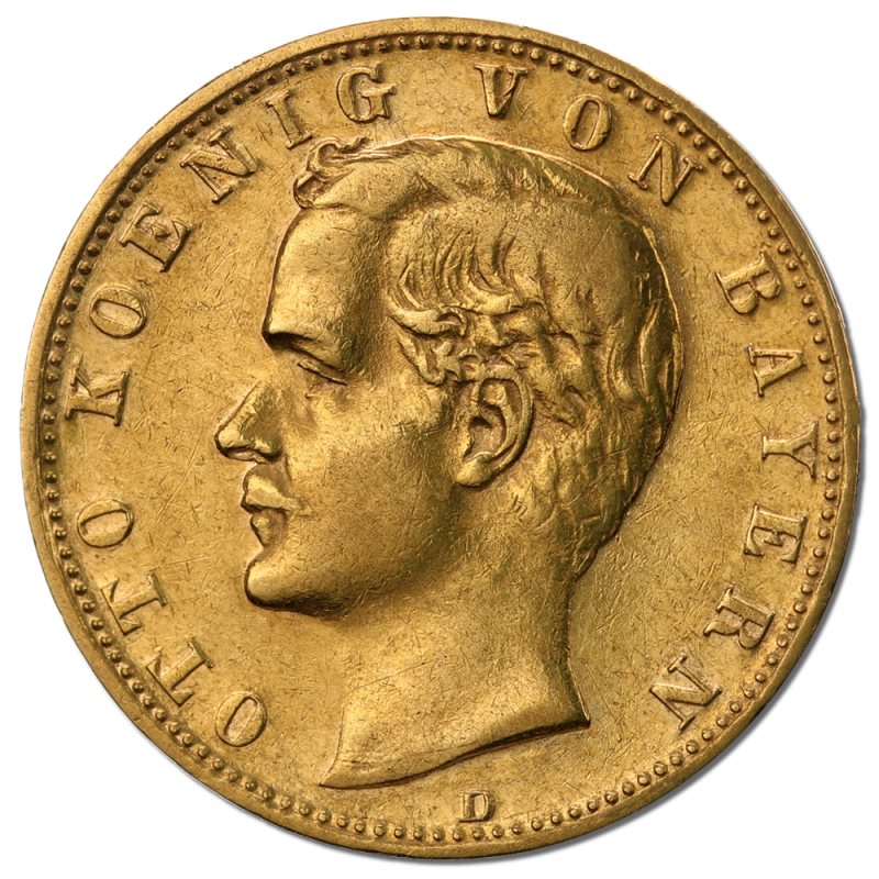 10 Mark, Otto, King of Bavaria, Gold(Front) 10 Mark, Otto, King of Bavaria, Gold(Front)