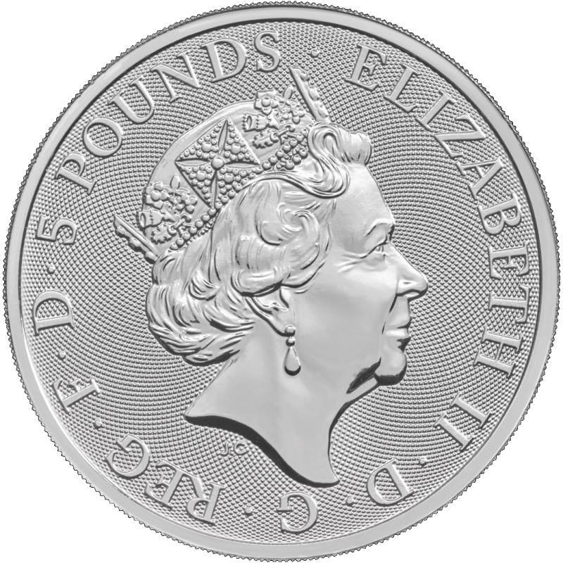 2 oz Queen's Beasts Unicorn | Silver | 2018(Back) 2 oz Queen's Beasts Unicorn | Silver | 2018(Back)