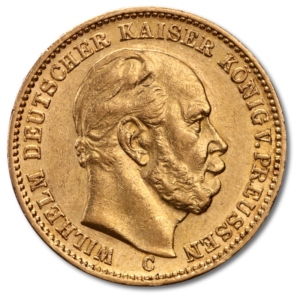 20 Mark Kaiser Wilhelm I., Prussia, Gold(Front)