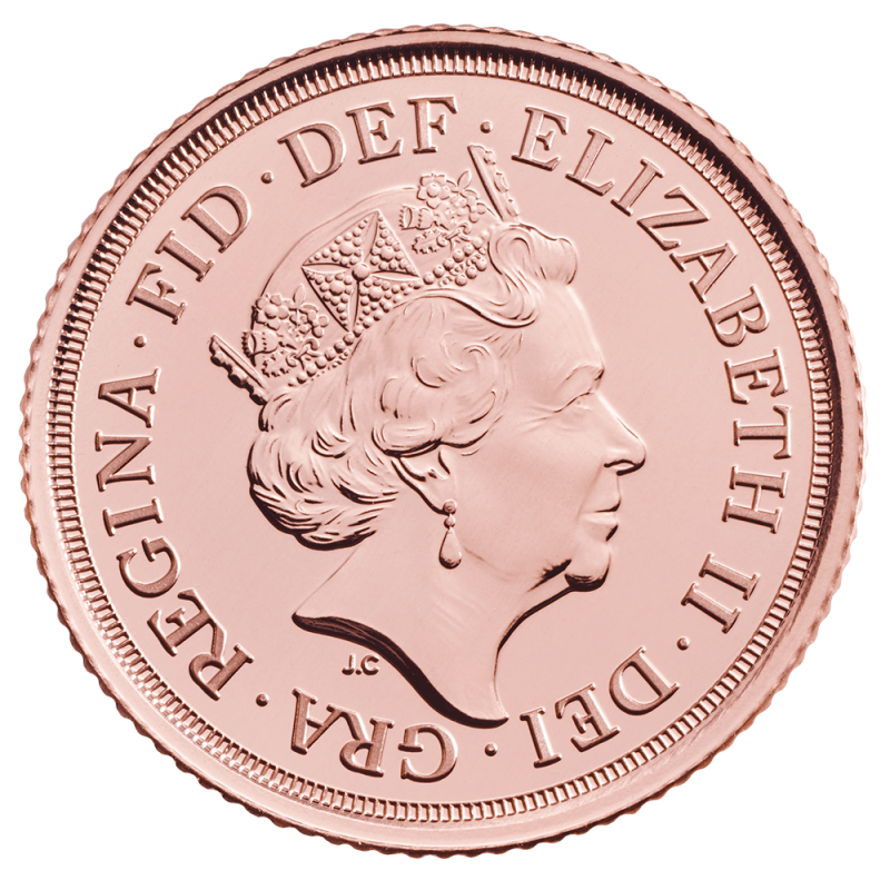 Half Sovereign Elizabeth II Gold Coin (2019)(Back) Half Sovereign Elizabeth II Gold Coin (2019)(Back)