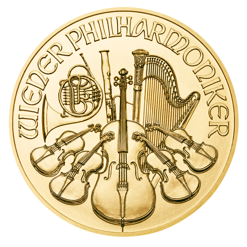 1/2 oz Vienna Philharmonic 2020 Gold Coin(Front) 1/2 oz Vienna Philharmonic 2020 Gold Coin(Front)