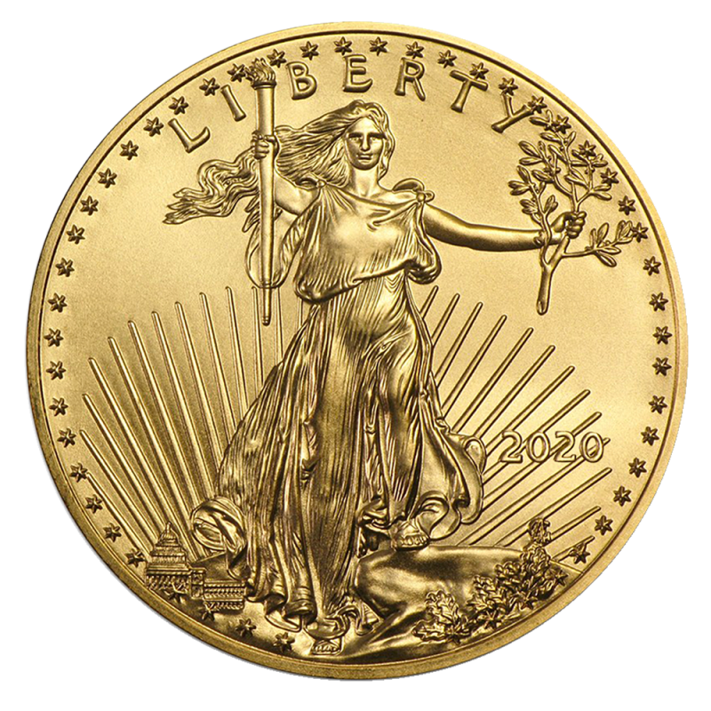 1/4 oz American Eagle Gold Coin 2020(Front) 1/4 oz American Eagle Gold Coin 2020(Front)