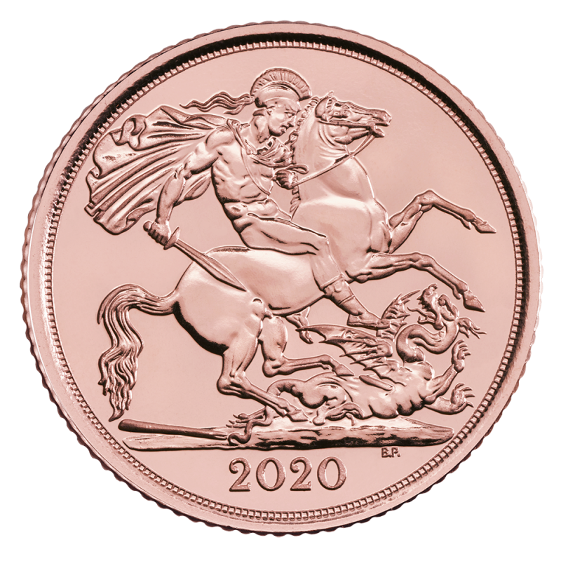 2020 Half Sovereign Gold Coin(Front) 2020 Half Sovereign Gold Coin(Front)