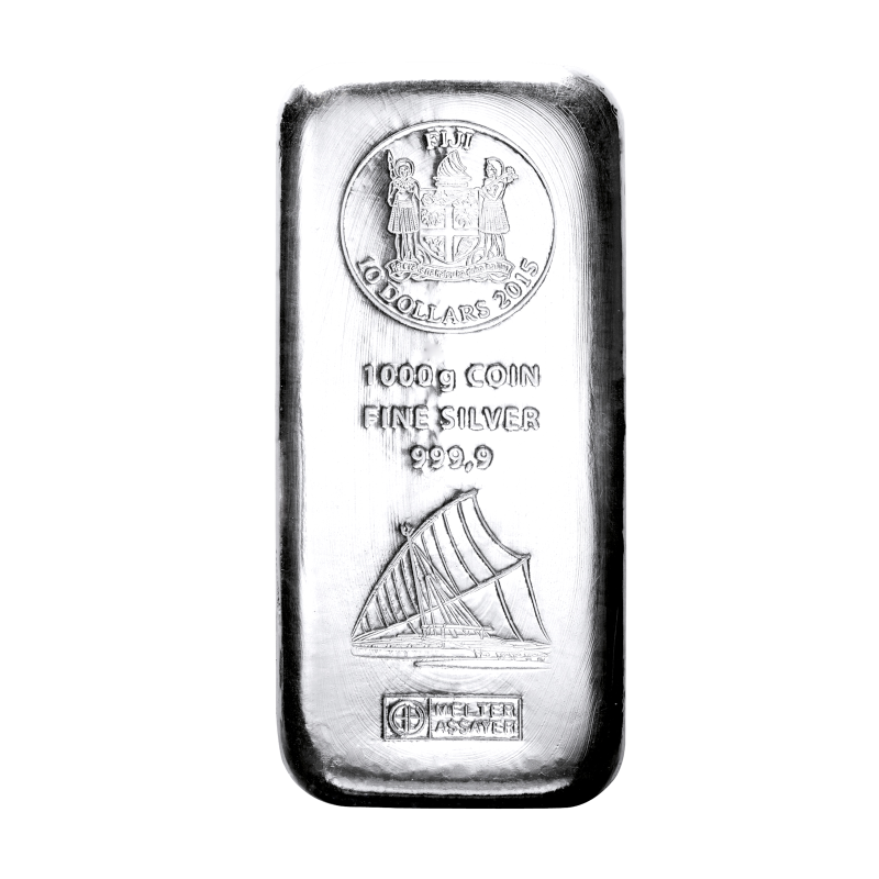 1 Kilo Fiji Coin Bar | Silver | Argor-Heraeus(Front) 1 Kilo Fiji Coin Bar | Silver | Argor-Heraeus(Front)