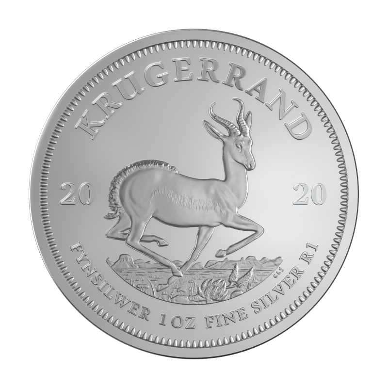 1 oz Krugerrand 2020 Silver Coin(Front) 1 oz Krugerrand 2020 Silver Coin(Front)
