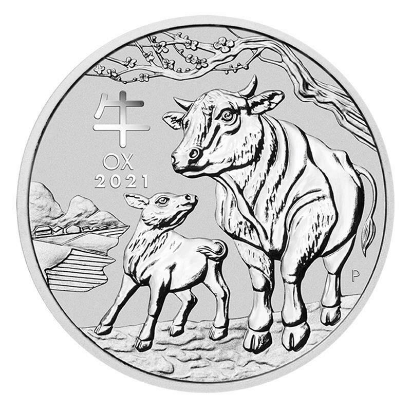 1/2 oz Lunar III Ox Silver Coin (2021)(Front) 1/2 oz Lunar III Ox Silver Coin (2021)(Front)
