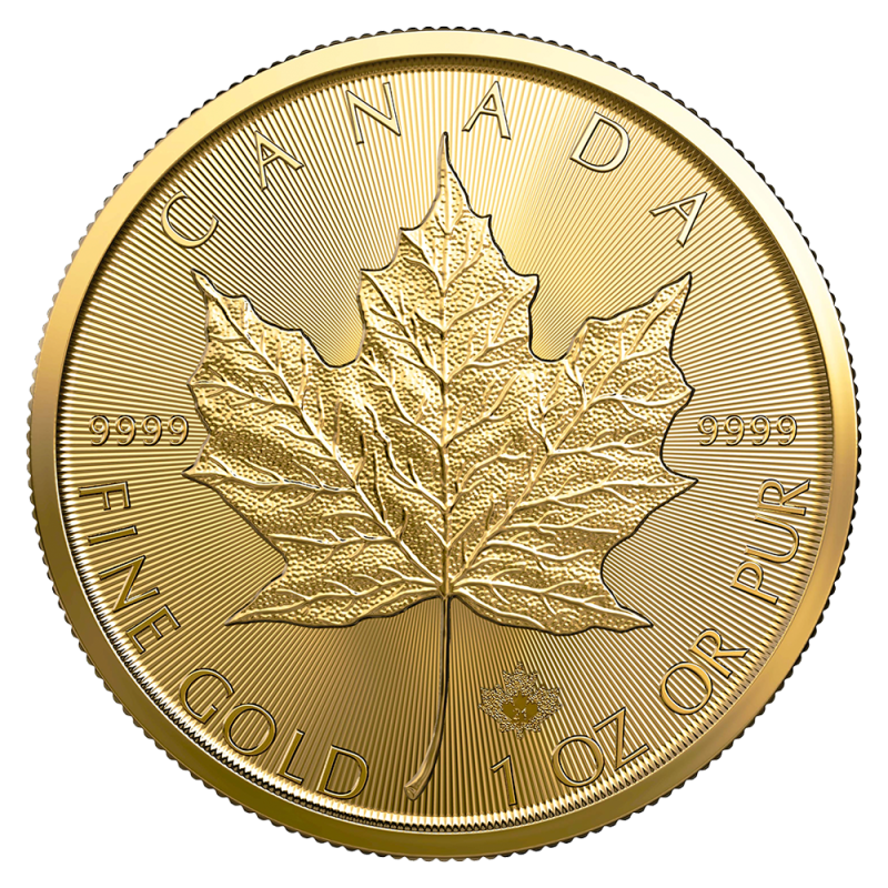 1 oz Maple Leaf Gold Coin (2021)(Front) 1 oz Maple Leaf Gold Coin (2021)(Front)