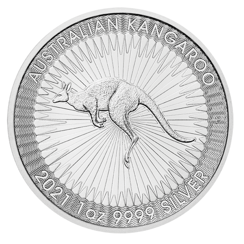 1 oz Kangaroo Silver Coin (2021)(Front) 1 oz Kangaroo Silver Coin (2021)(Front)