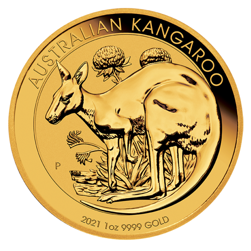 1 oz Kangaroo Gold Coin (2021)(Front) 1 oz Kangaroo Gold Coin (2021)(Front)