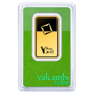 1 oz Gold Bar | Valcambi | Green Gold(Front)