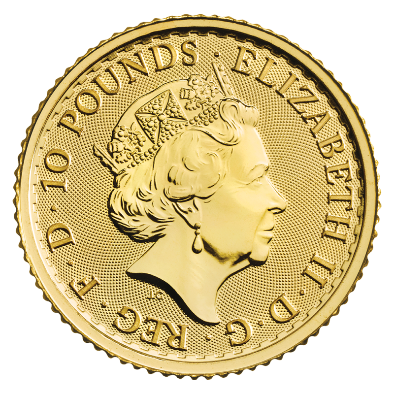 1/10 oz Britannia Gold Coin (2022)(Back) 1/10 oz Britannia Gold Coin (2022)(Back)