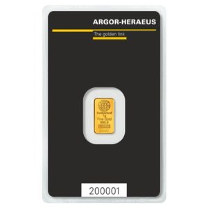 1g Gold Bar | Argor Heraeus | Kinebar