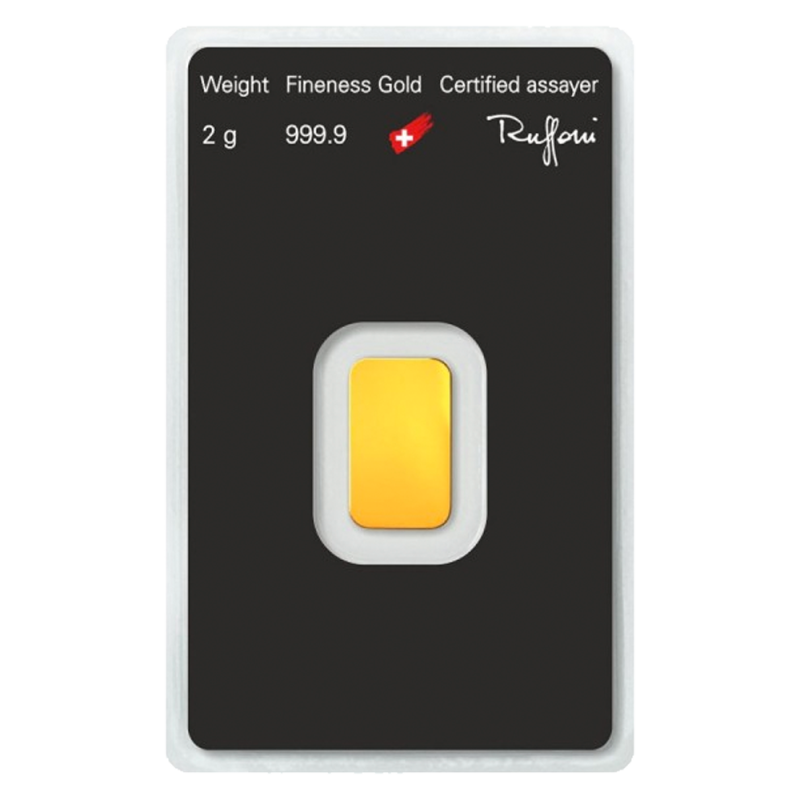2g Gold Bar | Argor Heraeus(Back) 2g Gold Bar | Argor Heraeus(Back)