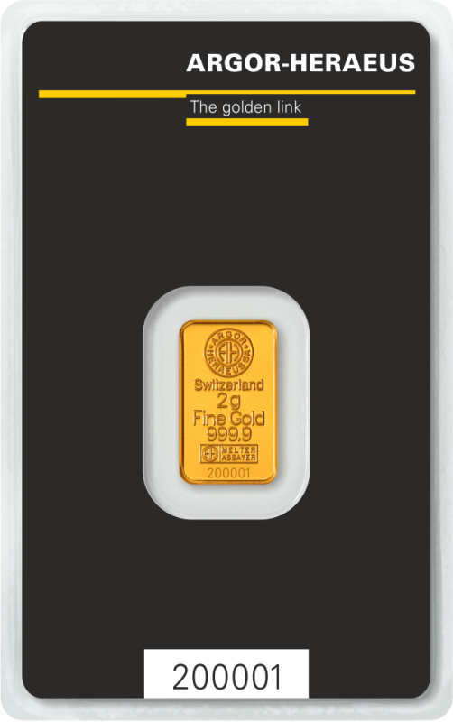 2g Gold Bar | Argor Heraeus | Kinebar(Back) 2g Gold Bar | Argor Heraeus | Kinebar(Back)