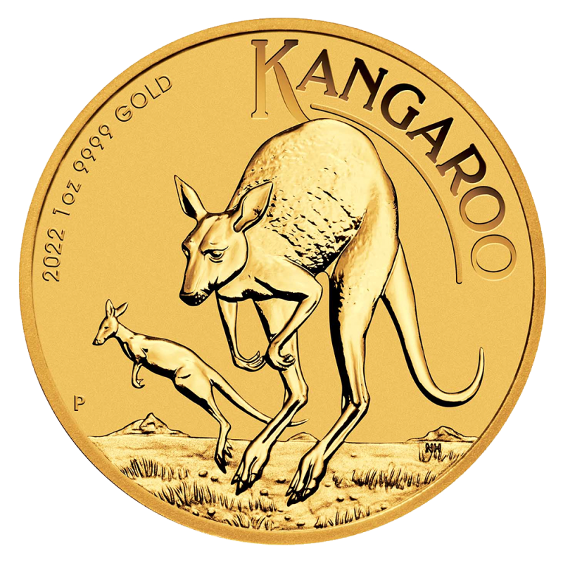 1 oz Kangaroo Gold Coin | 2022(Front) 1 oz Kangaroo Gold Coin | 2022(Front)
