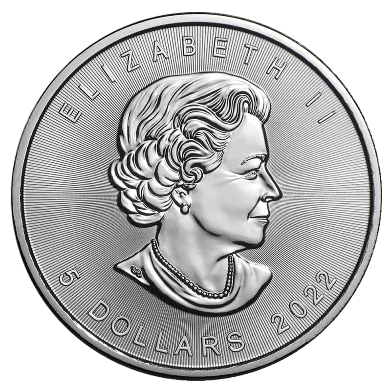 1 oz Silver Maple Leaf Coin | 2022(Back) 1 oz Silver Maple Leaf Coin | 2022(Back)