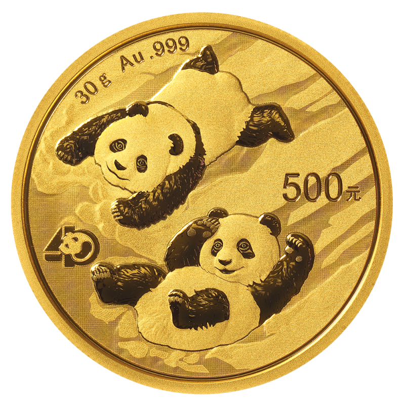 30g China Panda Gold Coin | 2022(Front) 30g China Panda Gold Coin | 2022(Front)