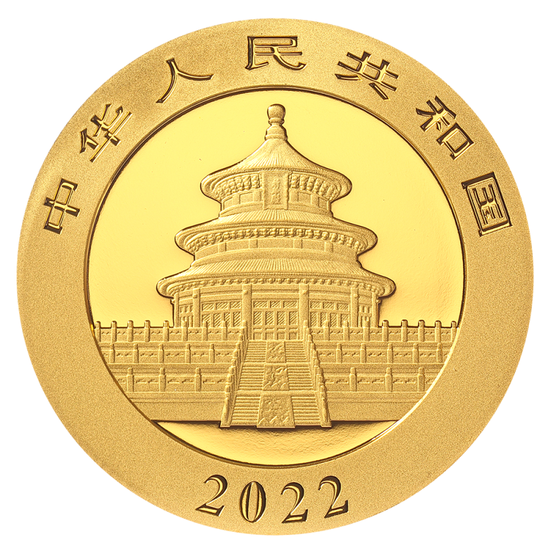 30g China Panda Gold Coin | 2022(Back) 30g China Panda Gold Coin | 2022(Back)