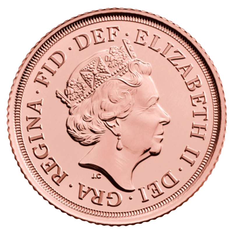 Half Sovereign Elizabeth II Gold Coin | 2022(Back) Half Sovereign Elizabeth II Gold Coin | 2022(Back)