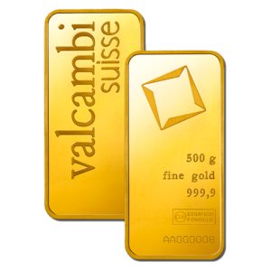 500g Gold Bar | Valcambi(Front)