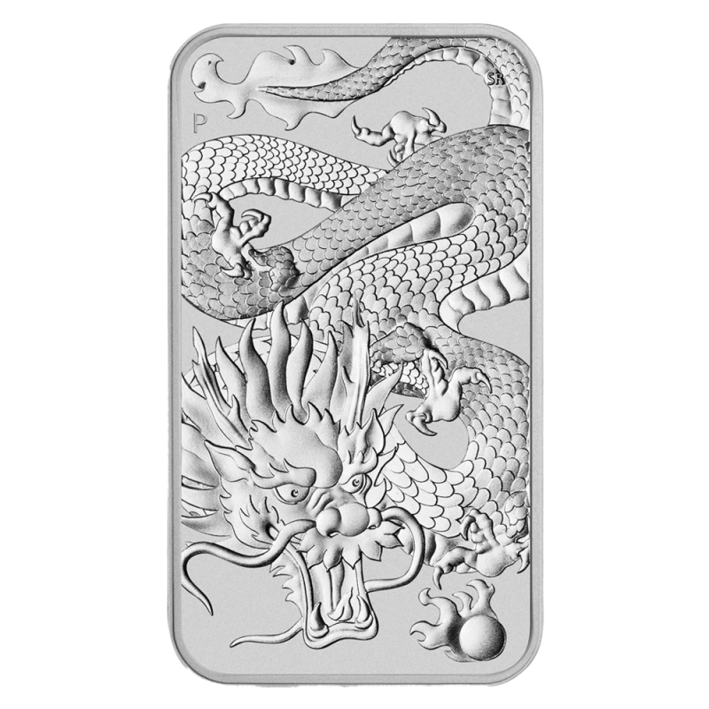 1 oz Dragon Rectangular Silver Coin | 2022(Front) 1 oz Dragon Rectangular Silver Coin | 2022(Front)