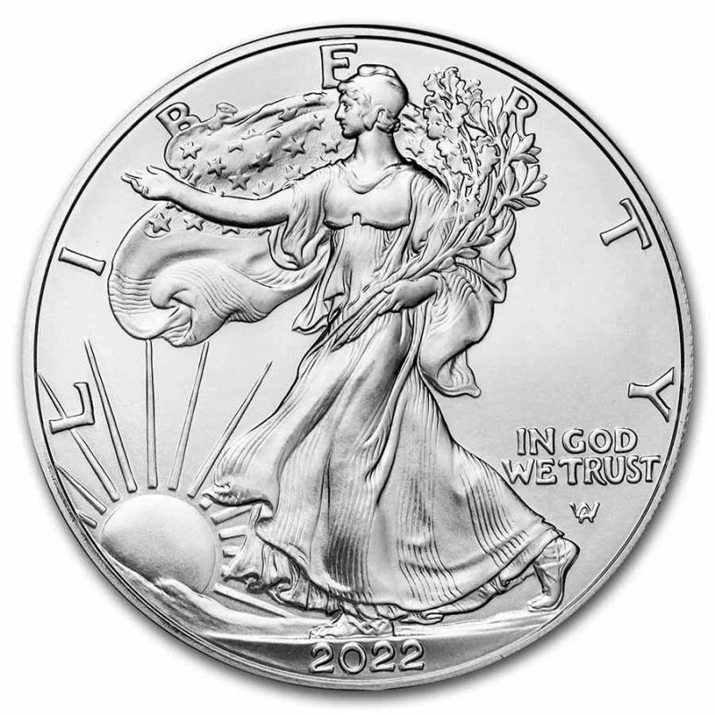 1 oz American Eagle Silver Coin | 2022(Front) 1 oz American Eagle Silver Coin | 2022(Front)