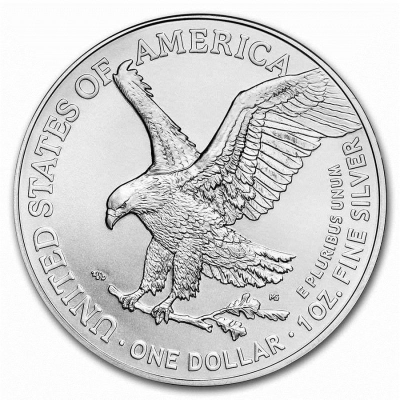 1 oz American Eagle Silver Coin | 2022(Back) 1 oz American Eagle Silver Coin | 2022(Back)