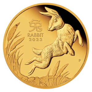 1/10 oz Lunar III Rabbit | Gold | 2023(Front)