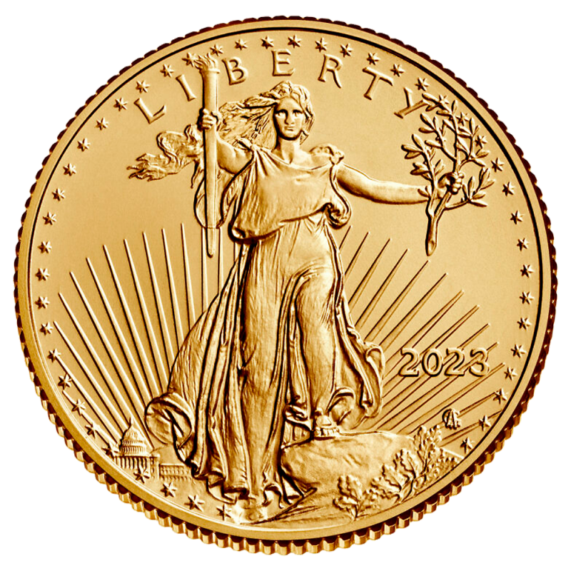 1/10 oz American Eagle Gold Coin | 2023(Front) 1/10 oz American Eagle Gold Coin | 2023(Front)