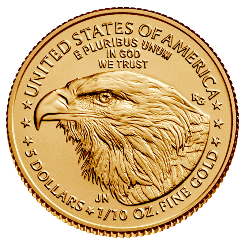 1/10 oz American Eagle Gold Coin | 2023(Back) 1/10 oz American Eagle Gold Coin | 2023(Back)