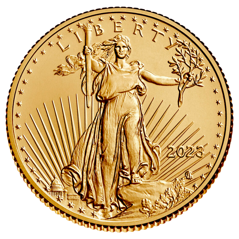 1/4 oz American Eagle Gold Coin | 2023(Front) 1/4 oz American Eagle Gold Coin | 2023(Front)
