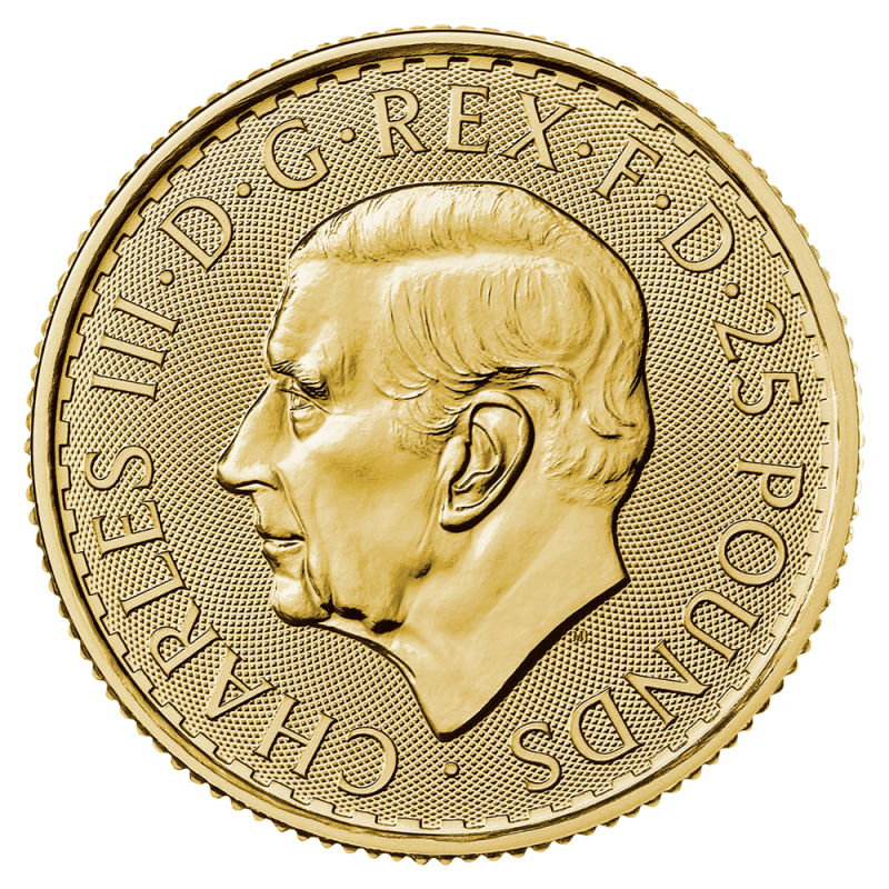 1/4 oz Britannia Charles III Gold Coin | 2023(Front) 1/4 oz Britannia Charles III Gold Coin | 2023(Front)