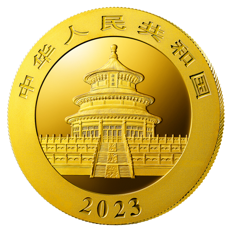 8g China Panda Gold Coin | 2023(Back) 8g China Panda Gold Coin | 2023(Back)