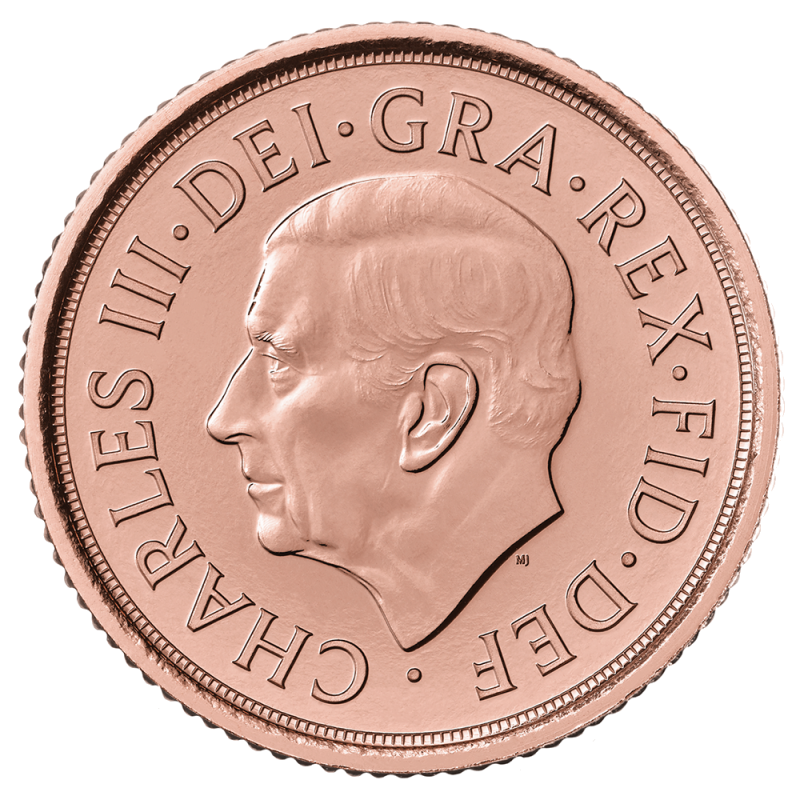 Memorial Half Sovereign Charles III Gold Coin | 2022(Front) Memorial Half Sovereign Charles III Gold Coin | 2022(Front)