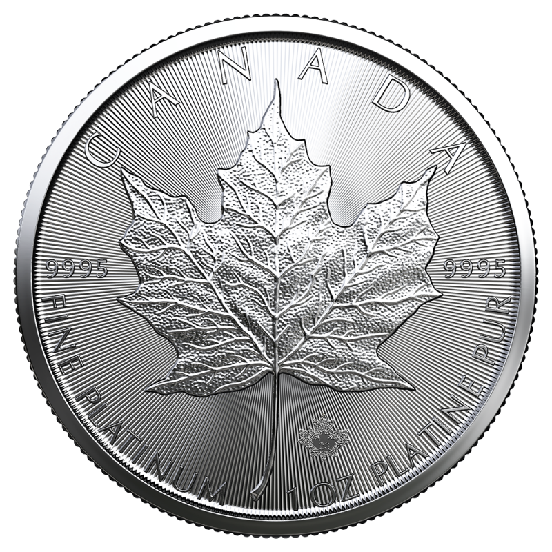 1 oz Maple Leaf Platinum | 2023(Front) 1 oz Maple Leaf Platinum | 2023(Front)