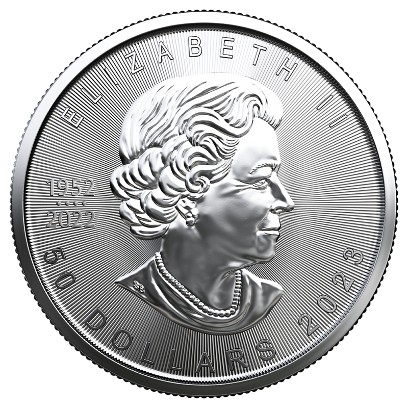 1 oz Maple Leaf Platinum | 2023(Back) 1 oz Maple Leaf Platinum | 2023(Back)