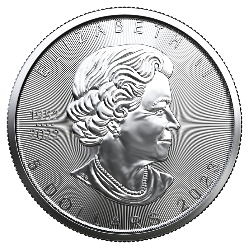 1 oz Silver Maple Leaf Coin | 2023(Back) 1 oz Silver Maple Leaf Coin | 2023(Back)