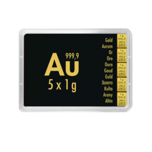 5x 1g CombiBar | Gold(Front)