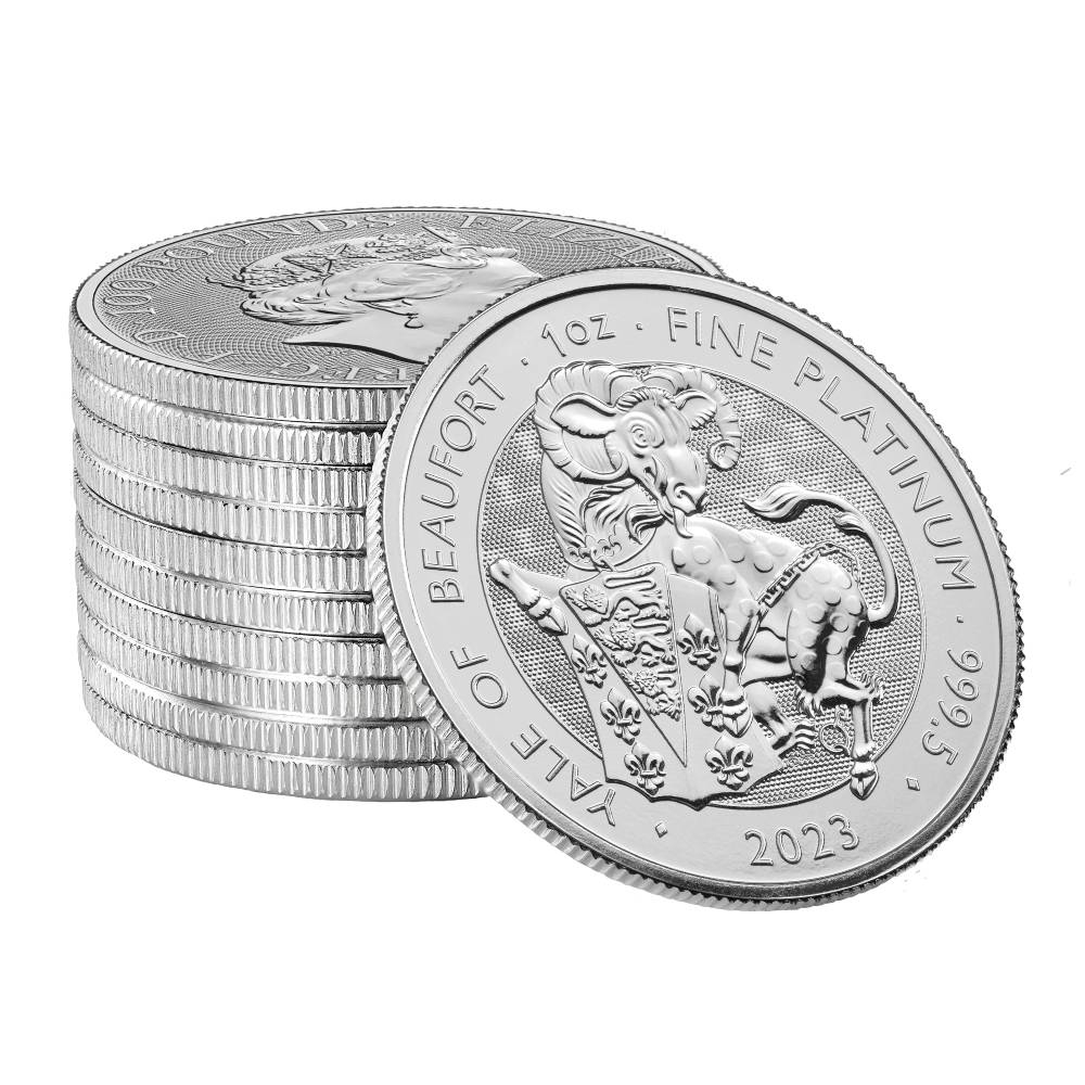 1 troy ounce platinum coin Tudor Beasts Yale of Beaufort 2023(Back) 1 troy ounce platinum coin Tudor Beasts Yale of Beaufort 2023(Back)