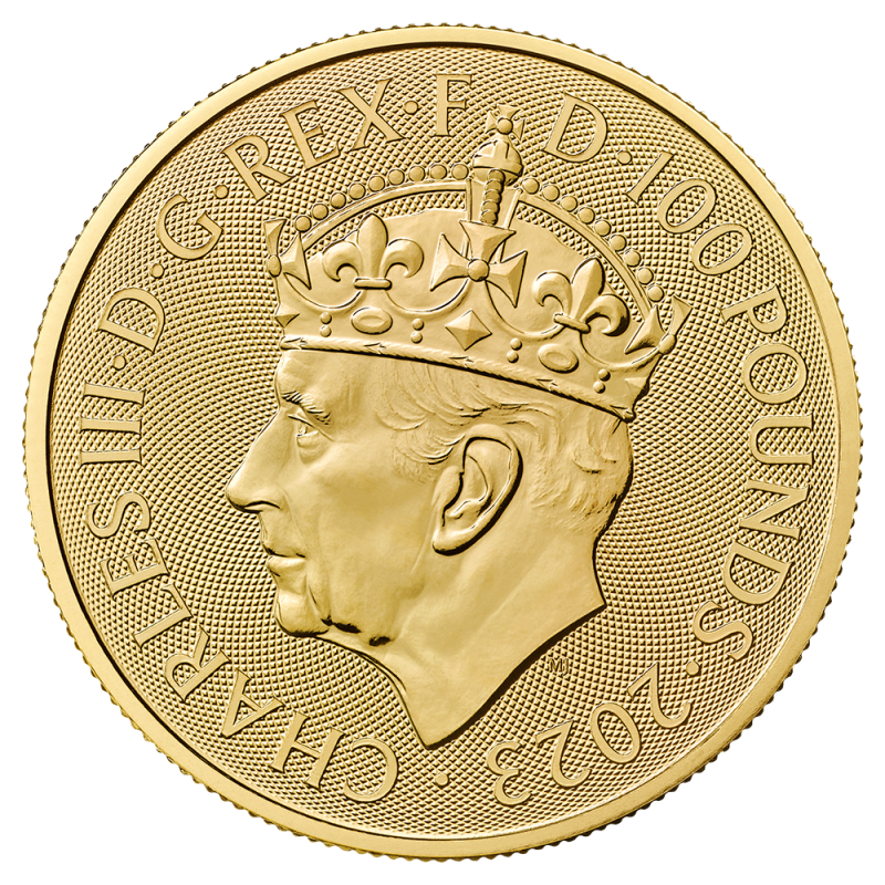 1 oz Britannia Coronation Charles III Gold Coin | 2023(Front) 1 oz Britannia Coronation Charles III Gold Coin | 2023(Front)