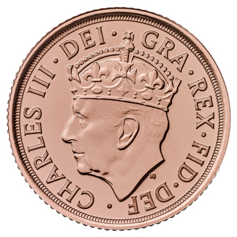 Half Sovereign Coronation Charles III Gold Coin | 2023(Front) Half Sovereign Coronation Charles III Gold Coin | 2023(Front)