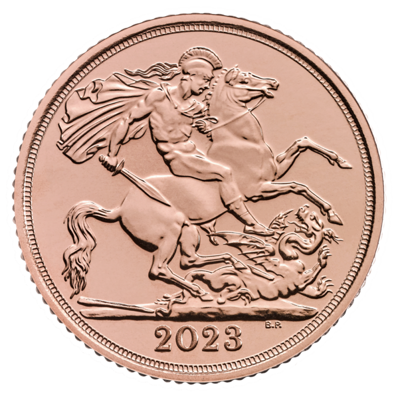 Half Sovereign Coronation Charles III Gold Coin | 2023(Back) Half Sovereign Coronation Charles III Gold Coin | 2023(Back)