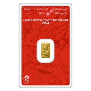 1g Gold Bar | Argor-Heraeus | Year Of The Dragon | 2024