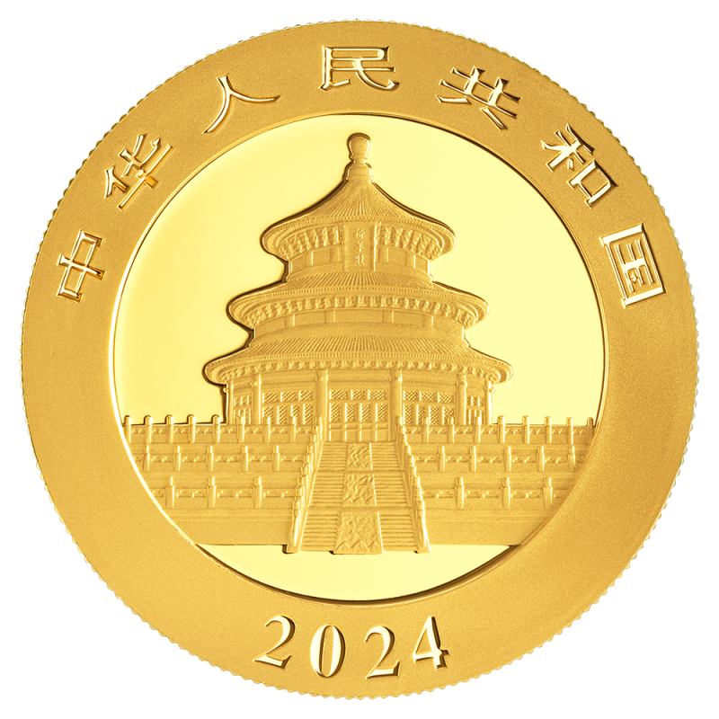 30g China Panda Gold Coin | 2024(Back) 30g China Panda Gold Coin | 2024(Back)